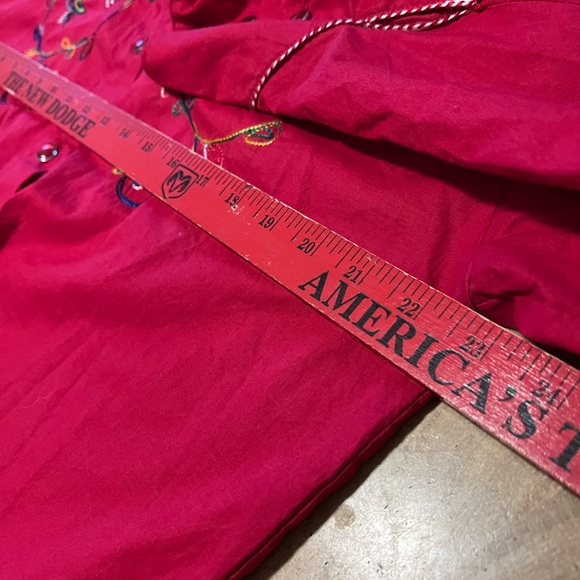 Vintage Cotton Express Embroidered Red Western Shirt Size Large Cowgirlcore NWT - Picture 11 of 13